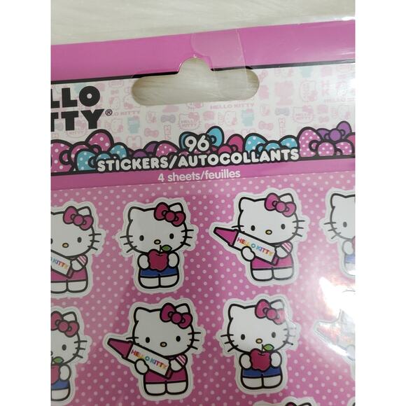 San Rio Hello Kitty Sticker Pack Sealed Craft Apples Crayons Teacher 96 pcs 2015 - Picture 3 of 5